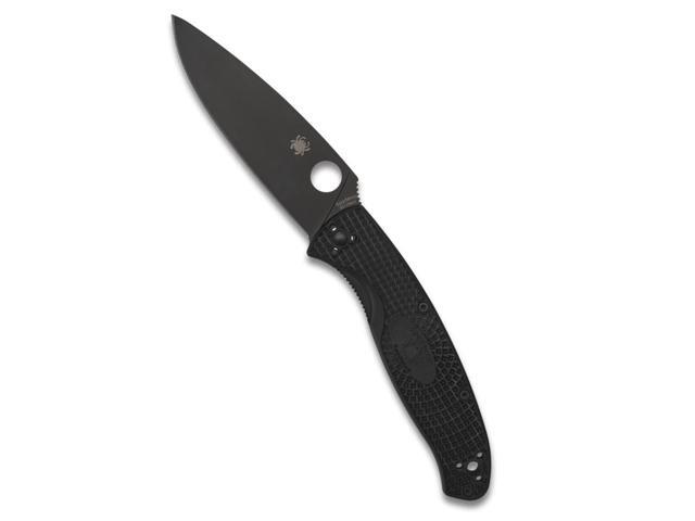 Resilience Lightweight Folding Pocket Knife, PlainEdge 9.41' Overall Length, 4.25' Black Oxide Coated 8Cr13MoV Steel Blade, FRN Handle,.
