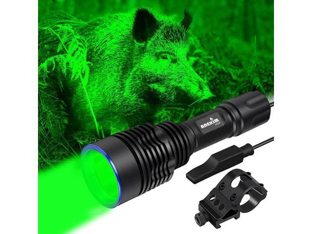 UC20 Green Hunting Light Flashlight kit,1586 Yards Green LED Light, 2000 High Lumens, Picatinny Mount, Pressure Switch, Long Distance Night Hunting...