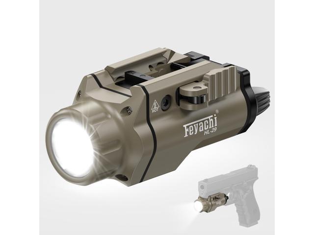 Tactical Picatinny Rail Flashlight, LED Weapon Light, Pistol Light with 5 Interchangeable Picatinny Rail Adapters Fits Multiple Models IPX7...