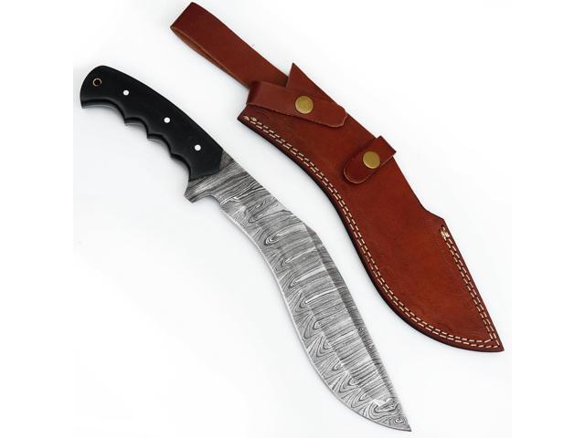 REG-166 Custom Handmade Damascus Steel kukri Knife - Perfect Grip G10 Handle