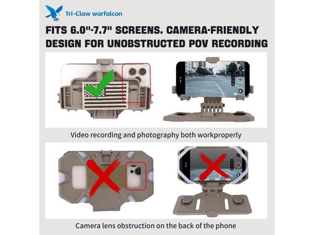 Tactical Gear Plate Carrier Vest Accessories, MOLLE Phone Chest Mount Holder for 6.0'-7.7' Screens, Quick-Release and Adjustable Tactical Phone...