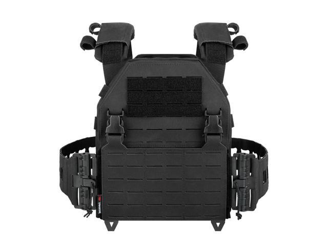 YAKEDA Tactical Training Vest with PALS System - Adjustable Straps Quick-Release Buckle for Hunting