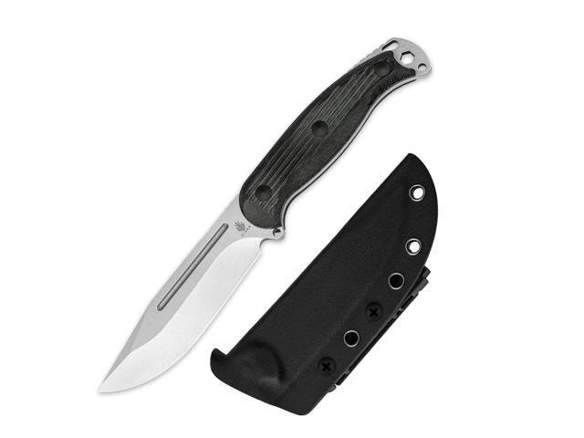 Ursa Major Fixed Blade Knife, Hammer Head & Hexagon Hole, 1082A3 4.43' AEB-L Blade, Black Micarta Handle, Full Tang Camping Knife with Sheath,.