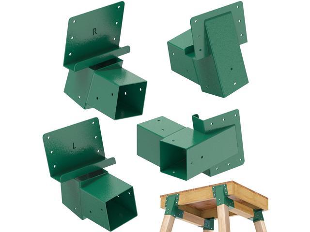 Deer Stand Brackets 4-Pack, Outdoor 4x4 Compound Angle Brackets, Elevator Bracket, Multi-Use Platform Bracket for Deer Stand, Hunting Blinds,...