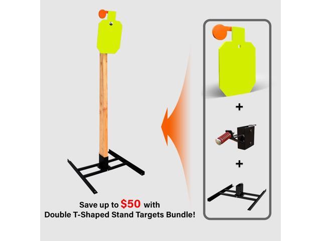 AR500 Steel Hostage Reactive Shooting Target - 3/8' Thick with 2x4 Target Stand