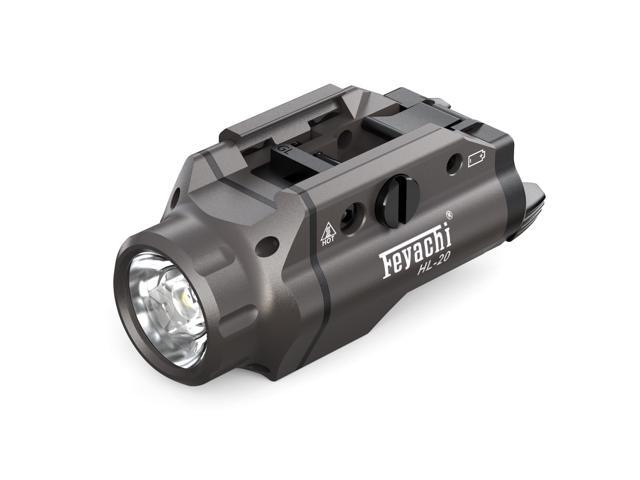 Pistol Flashlight Weapon Light 1500 Lumen Tactical Handgun Light 1500 Lumen Upgrade Rail Locating Keys for Picatinny Compact Rail Mounted Gunmetal