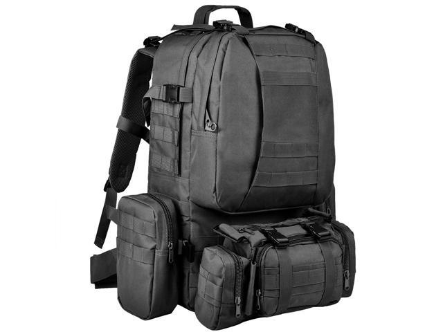 Tactical Backpack Military Army Rucksack 60L Large Assault Pack Detachable Molle Bag