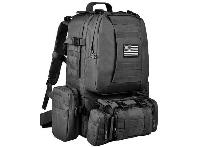 Tactical Backpack Military Army Rucksack 60L Large Assault Pack Detachable Molle Bag