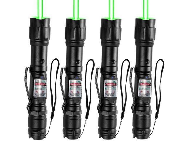 [4 Packs] Professional Rechargeable Green Laser Pointer High Power Green Beam Laser Light Long Distance Range For TV/LED/LCD Screens Tactical...