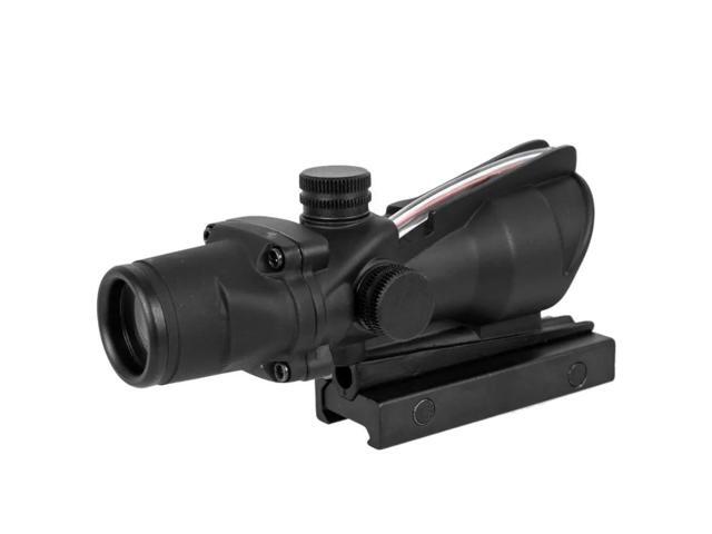 4X32 Hunting Riflescope Real Fiber Optics Grenn Red Dot Illuminated Etched Reticle Tactical Optical Sight