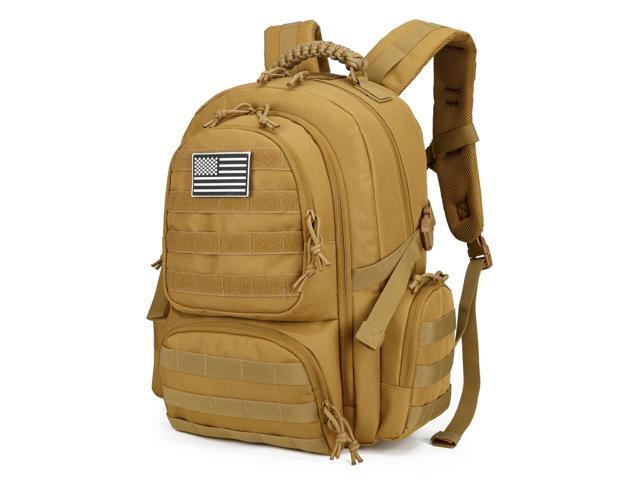 30L Military Tactical Backpack for Men 3 day Assault Pack Molle Daypack Army Hiking Rucksack (Khaki)
