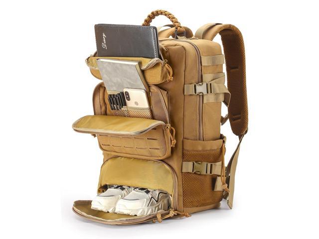 Tactical Backpack for Men and Women, 35L Travel Military Backpack with Shoe Compartment, 1000D Water Resistant Molle Rucksack for Outdoor Hiking...