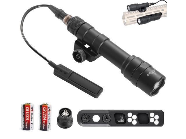 Tactical Flashlight 800 Lumens with Remote Pressure Switch and M-Mount, Picatinny Mount (600)