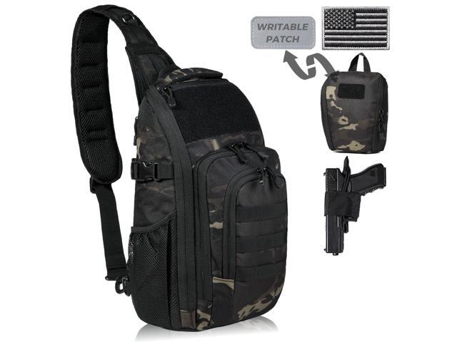DBTAC Tactical Personal Defense EDC Bags & Packs 10L Military Shoulder Backpack with Sling for Concealed Carry, Range, Travel, Hiking, Outdoor...