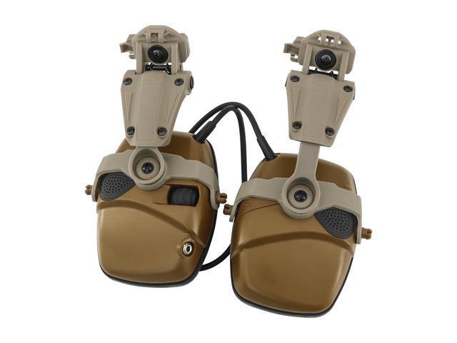 Hearing Protection Noise Cancelling Sound Amplification with Gel Ear Pad/ARC Rail Adapter Ideal for Shooting Sport