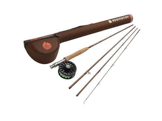 Original Fly Fishing Rod and Reel Combo Kit 9 4-Piece Medium Action Rod, Crosswater Reel, Rio Fly Line, Leader, and Travel Case Freshwater & All.