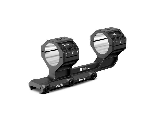 Heavy Duty Cantilever Scope Mount, One-Piece 20 MOA Picatinny Offset Dual Ring 30mm 34mm Scope Mount
