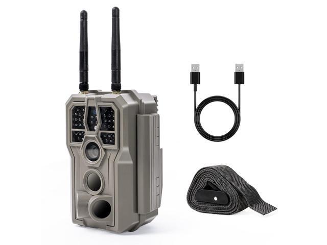 E8 2.0 WiFi Bluetooth Trail Camera (Non-Cellular), 4K Video & 64MP Photo,Dual Antennas, Stable Connection, On-Site App Viewing, No-Glow Night.