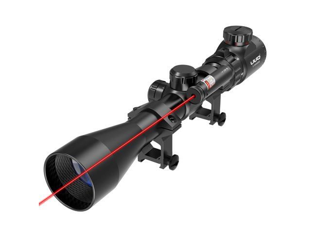 3-9×40 Rifle Scope with Gun Laser,Fits 20mm /11mm Mounts