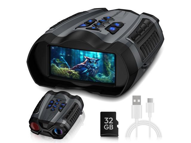 Night Vision Goggles, 4K Infrared Binoculars with Camera, 9 Gear Night Vision with 5000mAh Battery, 16X Digital Zoom Nightvision with 32GB TF Card,.