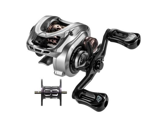HICC50 Compact Baitcaster Fishing Reels - 4.7oz Ultra Smooth Bait Finesse Casting 30 Magnetic Brake, 7.1:1/8.1:1 Ratio10+1 Double Shield Bearing.