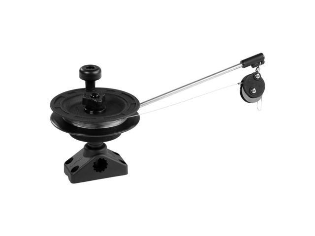 #1073DP Laketroller Manual Downrigger, Post Mount, Display Packed BLACK, Small Adjustable, 360 Degrees of Rotation, Durable Construction