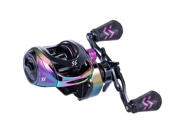 Baitcasting Reels - Colorful Fishing Reel, 8.0:1/7.3:1 Gear Ratios, 9+1 BB, Magnetic Braking System