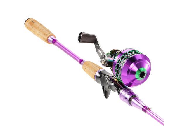 Souagyilang Spincast Fishing Rod Reel Combo,2 Pieces Medium Heavy Pole with Super Smooth Reel Trouble-Free Push-Button Bait Casting Design for...