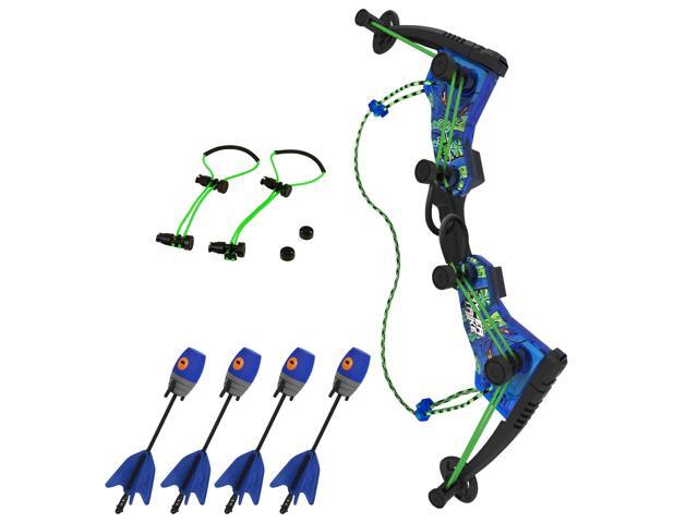 HyperStrike Dominator Bow Pack - 1 Blue Dominator Bow, 4 Blue Zonic Whistle Arrows, 1 Set of Bungee Replacement and 1 Shoulder Strap - Great for...
