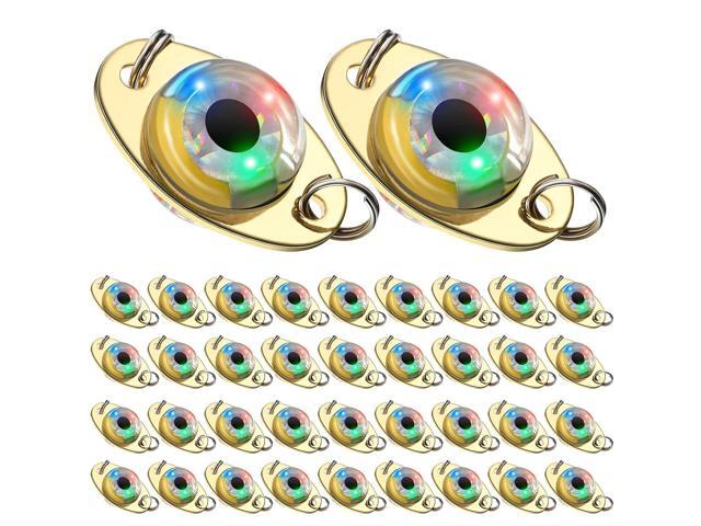 LED Fishing Lures Lighted Deep Drop Fishing Dodgers Spoons Underwater Flasher Saltwater Trolling LED Lighted Bait Flasher for Bass Halibut Kokanee.