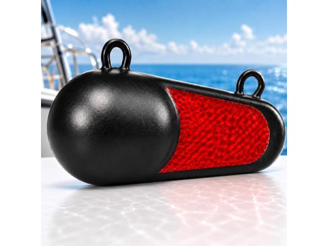 Downrigger Weight Black Coated Oval Fishing Ball with Fish Scale Prism Tape Pancake Ball Sinker for Downrigger on Fishing Boats High-Visibility.