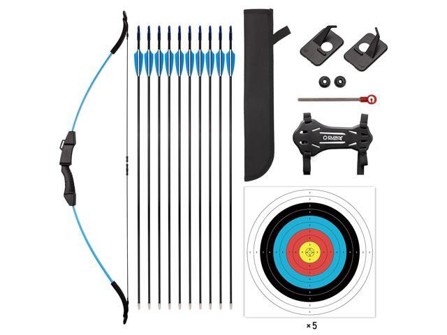 Bow and Arrow Set for Kids, Archery Beginner Gift with 10 Arrows with 10 Arrows, 5 Target Face, Ideal for Kids, Youths, Teens, Perfect for Left &.