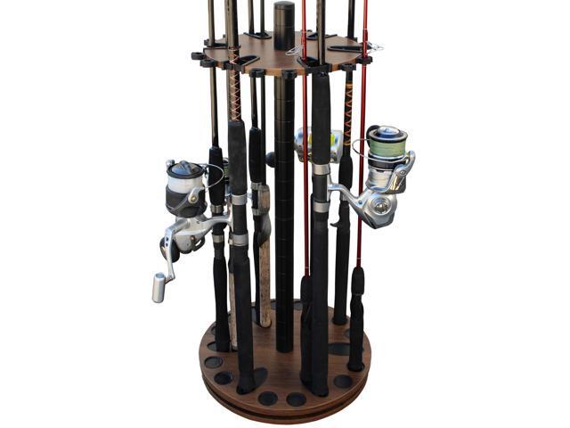 Fishing Rod Holder - 360 Spinning Rack for Garage Organization and Storage, Pole Holder for Reels, Gear, Accessories, Tackle Box