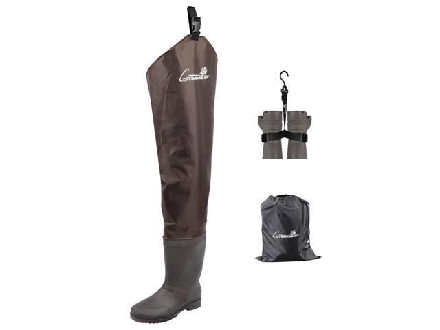 Hip Waders for Men Women with Boots Waterproof,2-Ply Bootfoot Hip Waders with Cleated for Fishing & Hunting