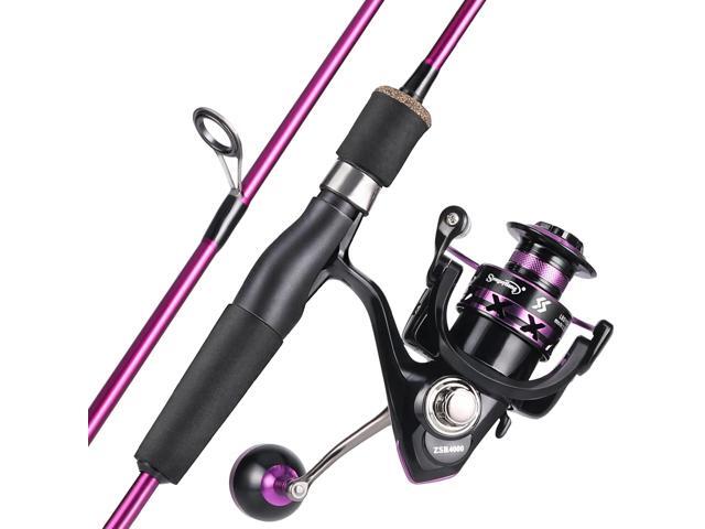 Fishing Rod and Reel Combo, Stainless Steel Guides Fishing Pole with Spinning Reel Combo for Saltwater and Freshwater