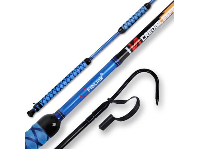 Fishing Gaff Portable Fish Gaff with Stainless Steel Fishing Hook,Non-Slip Grip Handle and Fiberglass Shaft for Saltwater Offshore 3'/5'/6'/6'6'