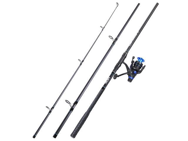 Surf Fishing Rod Combo Medium/Heavy 3 Piece Baitfeeder Spinning Combo with 4000 Size Reel for Travel