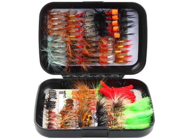 Fly Fishing Flies 125pcs Lures Bait Trout Bass Dry Nymphs Wooly Bugger Tenkara Assortment Kit for Trout Fish Gifts Men