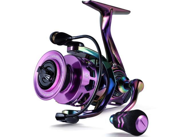 Fishing Reel, Colorful Ultralight Spinning Reels with Graphite Frame 6.0:1 High Speed, Over 39 lbs Carbon Drag for Saltwater or Freshwater Fishing