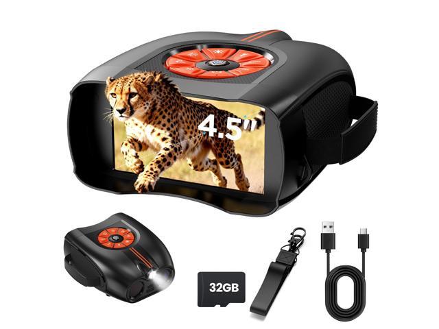 4K Night Vision Goggles for Adults: 4.5' IPS Screen Binoculars with 10X Zoom - Gifts for Men Dad Husband Boy Friend - 2624FT Digital Infrared...