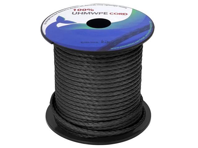 100% UHMWPE Braided Cord 7/64~3/16'(Dia.) Heavy Duty Abrasion Resist. Low Stretch Utility Cord for Kites Surfing Whoopie Rigging Spearfishing Kayak...