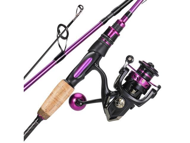 Spinning Combo, Medium Heavy Fishing Pole and 2000 Spinning Reel Set, Fishing Rod and Reel Commbo for Bass Fishing Tackle