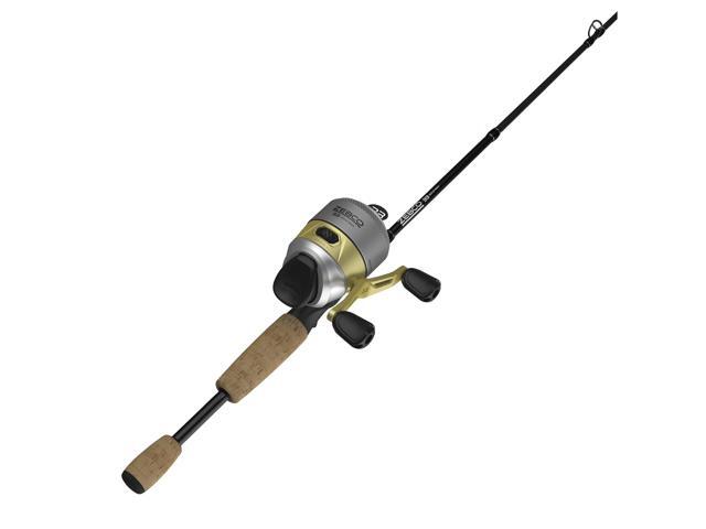 33 Spincast Reel and 2-Piece Fishing Rod Combo, Fiberglass Rod with Comfortable Split-Grip Cork Handle, Instant Anti-Reverse Fishing Reel