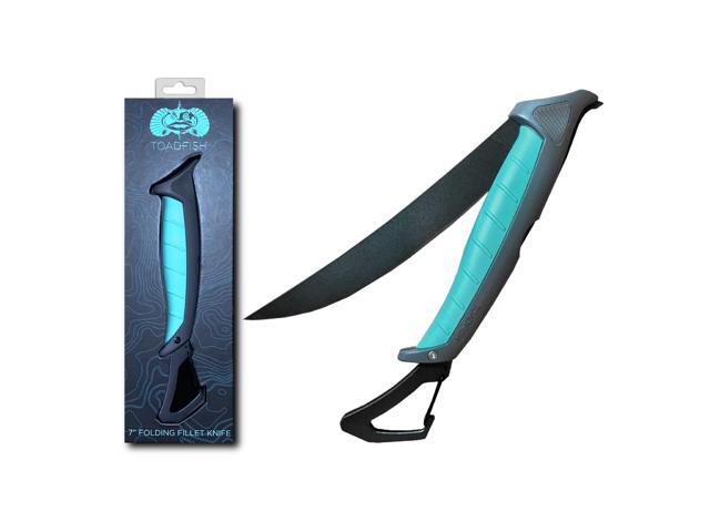 Stowaway Fillet Knife, 8.5'' Razor Sharp Stainless-Steel Blade, Built-In Carabiner and Sheath, Non-Slip Handle