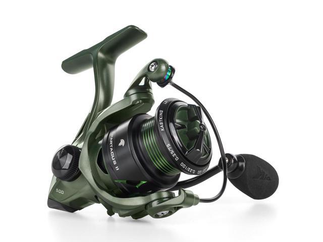 Spartacus II Spinning Reel Sealed Carbon Fiber 22LBs Max Drag 7+1 Stainless BB for Saltwater & Freshwater 5.2:1 Gear Ratio Size 500 & 1000 Perfect...