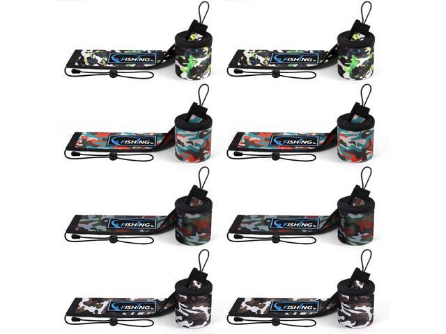 Neoprene Fishing Rod Sleeves for Casting, Spinning, Trolling Pole - Protective Cover Rod Sock with Hanging Loop & Lanyard- Floating, Puncture...