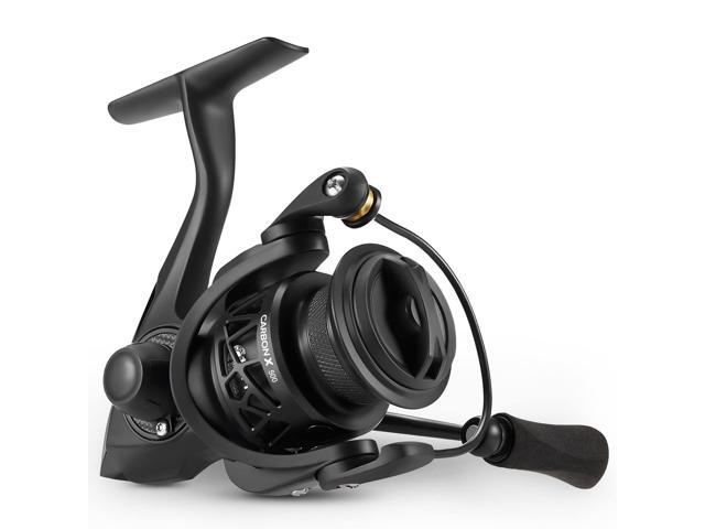 Carbon X Ultralight Spinning Reel, Carbon Frame, 33lb Max Drag 10+1 shielded bearings, smooth retrieve, two handle styles by size, balanced for...