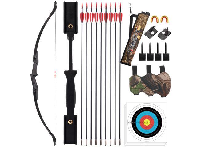 Archery Recurve Bow and Arrow Set for Adults/Youth/Teens Beginners Left & Right Handed, 20/30/40lbs, Beginners, Target Practicing, Archery