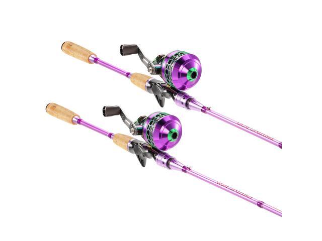 Souagyilang Spincast Fishing Rod Reel Combo,2 Pieces Medium Heavy Pole with Super Smooth Reel Trouble-Free Push-Button Bait Casting Design for...