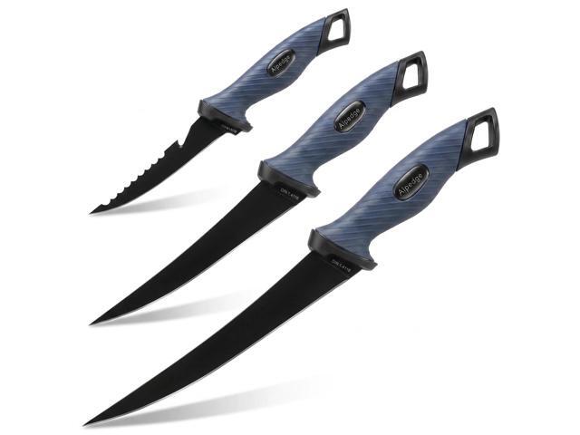 3PCS Fishing Fillet Knife Set, 5'/7'/9' Filet Knifes for fish Flexible German DIN 1.4116 Stainless Steel Blades, Non-Slip Handle, Includes...